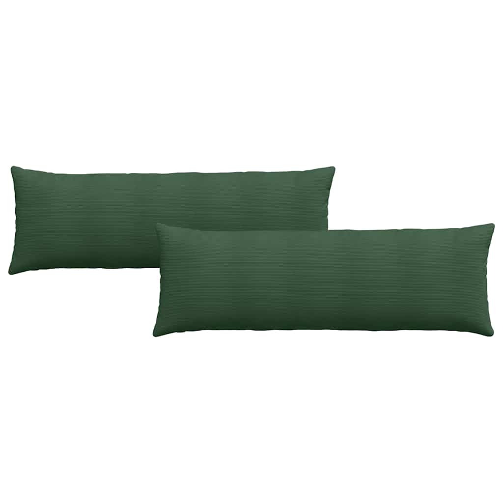 Sofakissen 2 Stück Hellgrau 50 x 30 cm Cordstoff