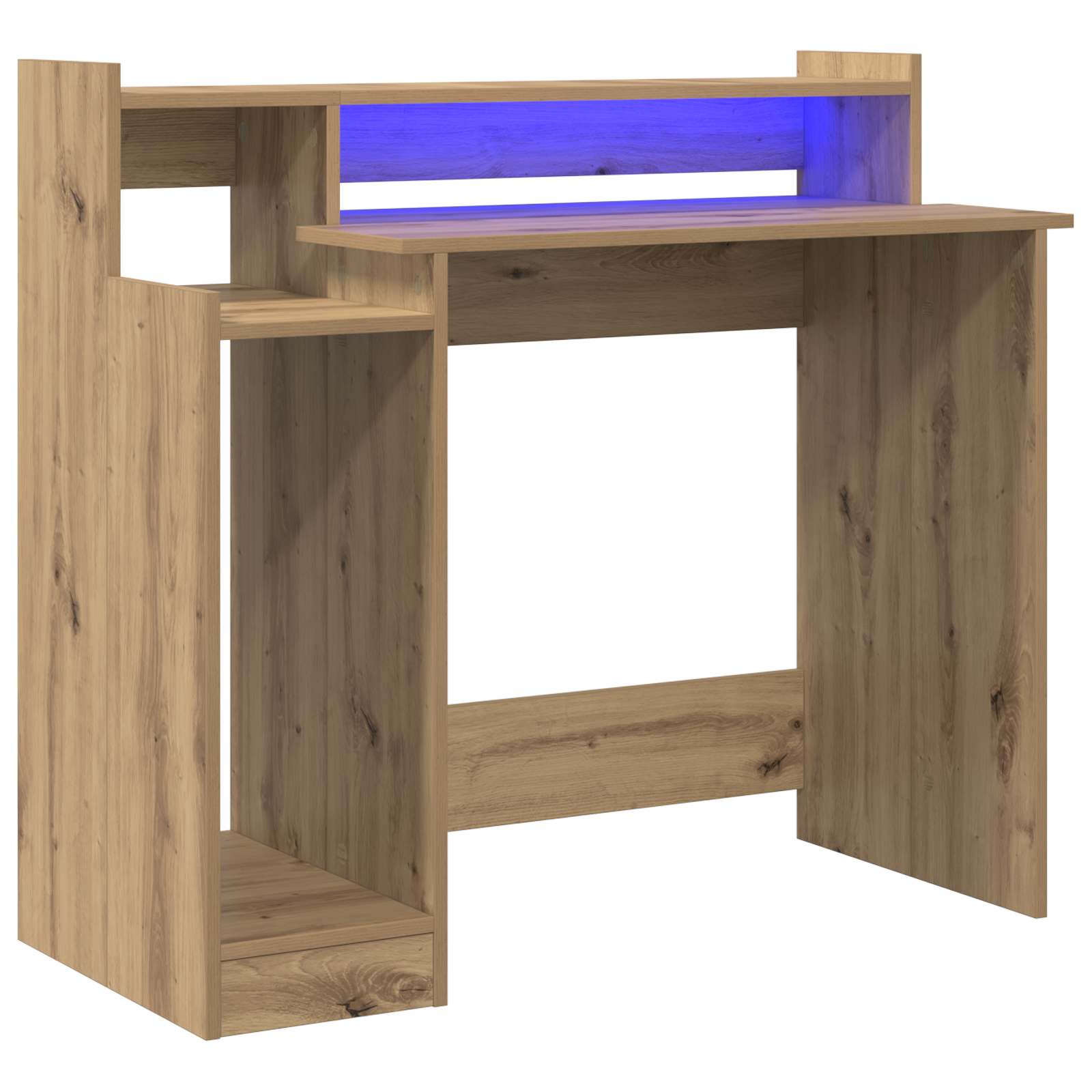 Schreibtisch mit LEDs Weiß 97x45x90 cm Holzwerkstoff