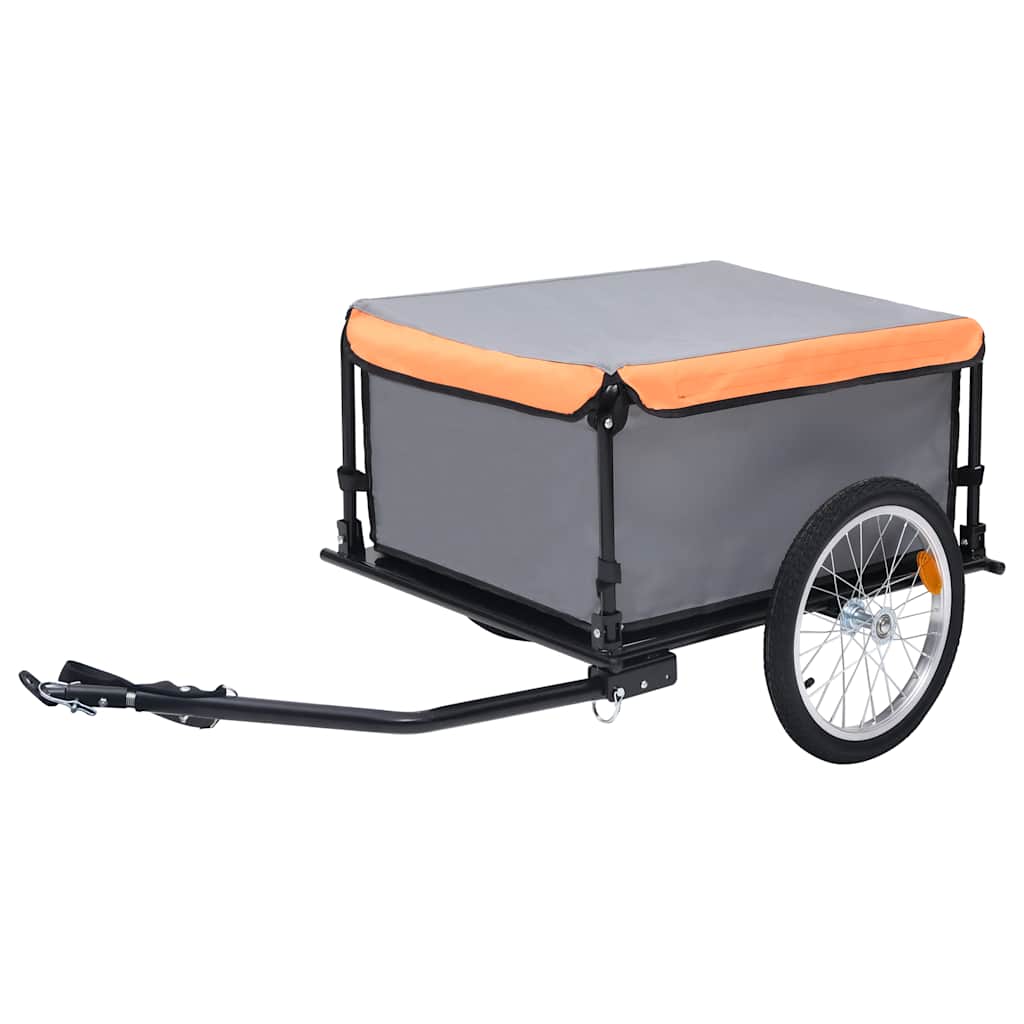 Fahrradanhänger Schwarz und Gelb 65 kg