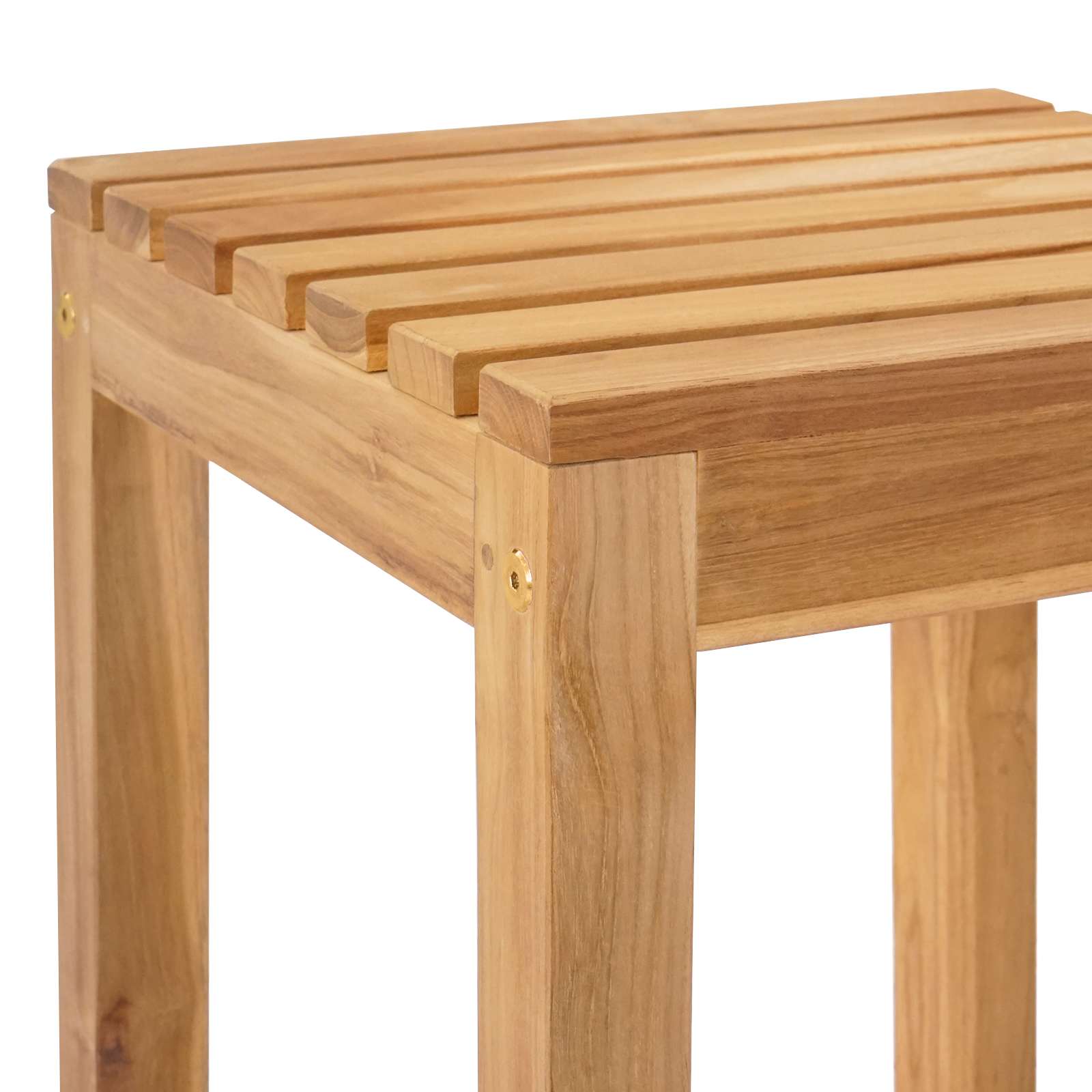 Barhocker 2 pcs Natur Massivholz Teak