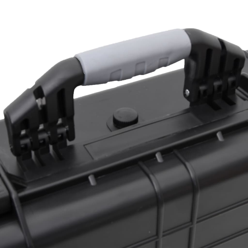 Koffer für Flugreise Tragbar Schwarz 46,5x21,5x17,5 cm PP