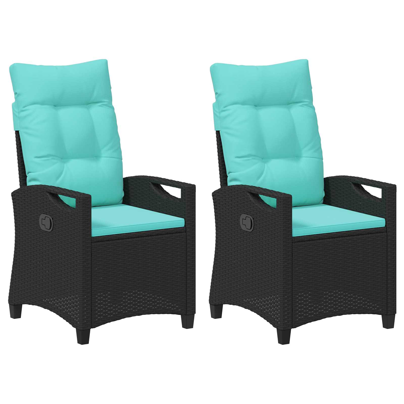 Gartenstuhl 2 pcs Schwarz 56 x 64 x 94 cm Stahl und Polyester