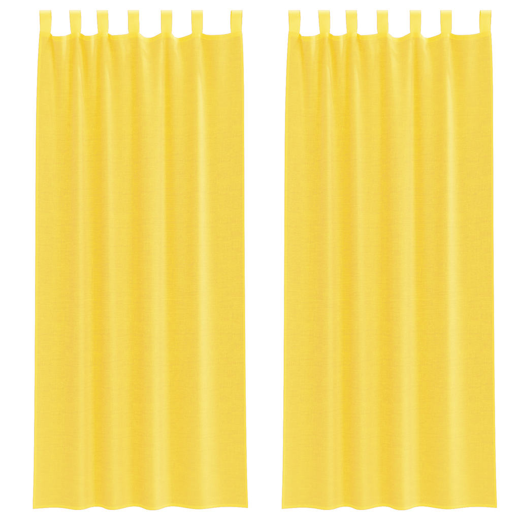 Voile Vorhänge mit Ösen 2 Stk. Apfelgrün 140x140 cm