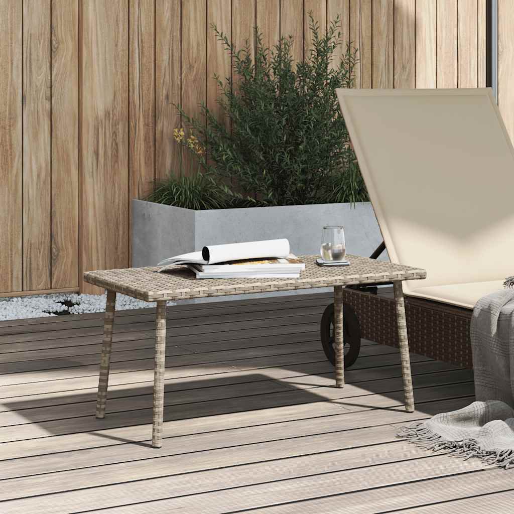 Garten-Couchtisch Rechteckig Schwarz 40x40x37 cm Poly Rattan
