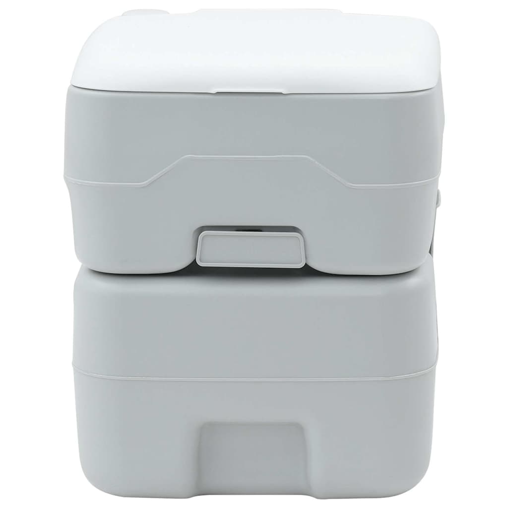 Camping-Toilette Grau und Weiß 41,5 x 36,5 x 30 cm Polyethylen