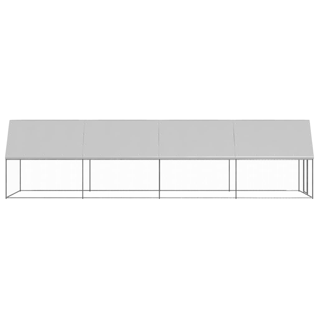 Outdoor-Hühnerkäfig 2x4x2 m Verzinkter Stahl