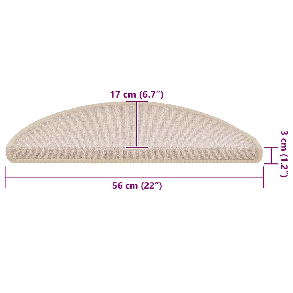 Stufenmatten 15 Stk. 56x17x3 cm Anthrazit Halbrund