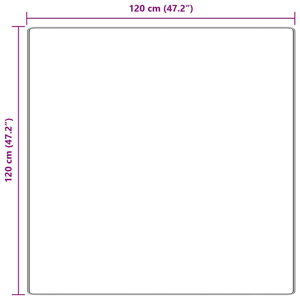 Anti-Rutsch Shaggy Teppich Dunkelgrau 200 x 200 cm PP