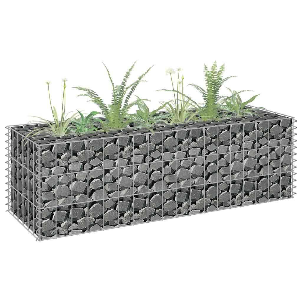 Gabionen-Hochbeet Verzinkter Stahl 90x30x10 cm