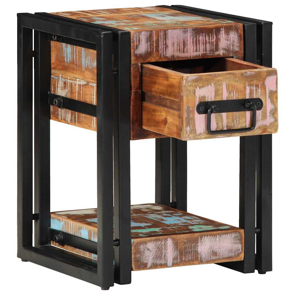 Nachttisch 40 x 35 x 50 cm Massives upgecyceltes Holz