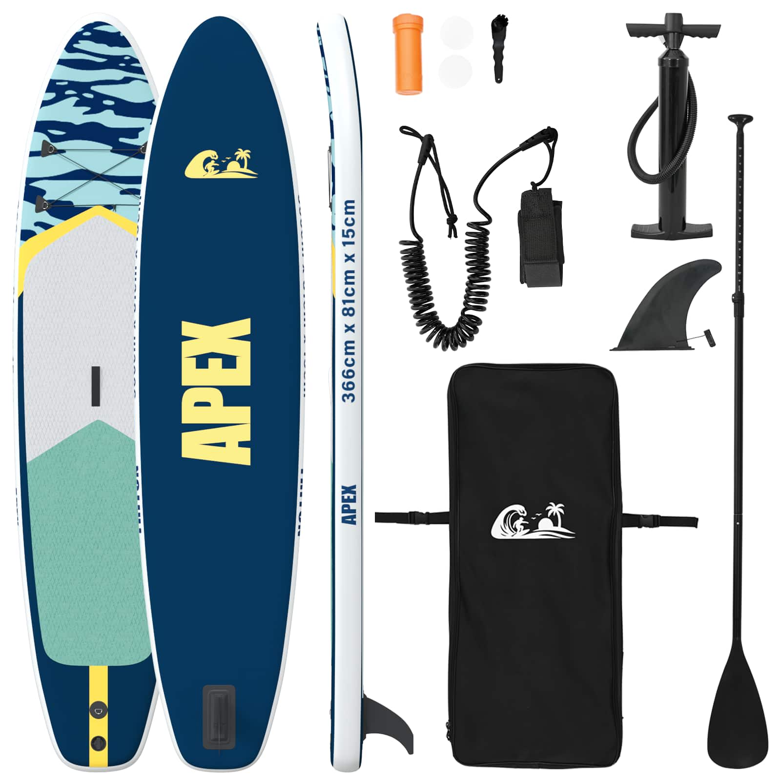 Aufblasbares Stand Up Paddle Board HYDROS 305 x 76 x 15 cm für