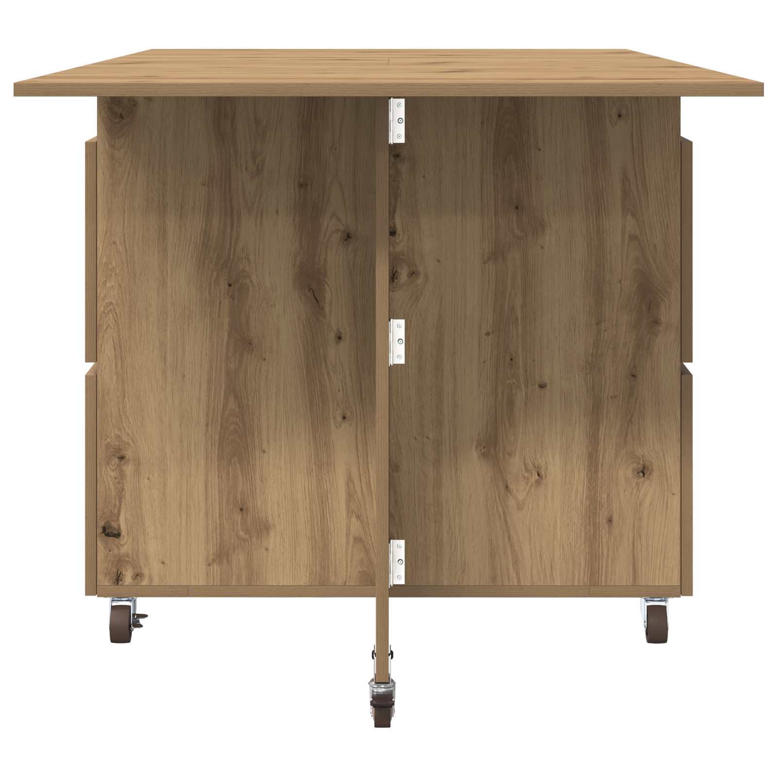 Esstisch 2 pcs 140 x 80 x 77 cm Holzwerkstoff Weiß Rechtwinklig