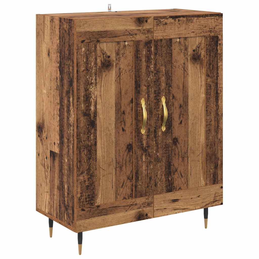 Highboard Betongrau 69,5x34x180 cm Holzwerkstoff