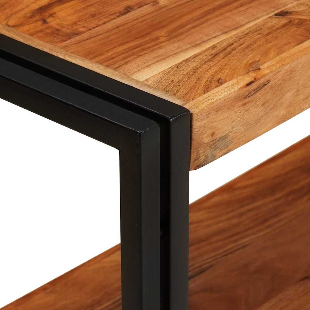 Konsolentisch mit Regal Braun 160 x 33 x 75 cm Massivholz Mango