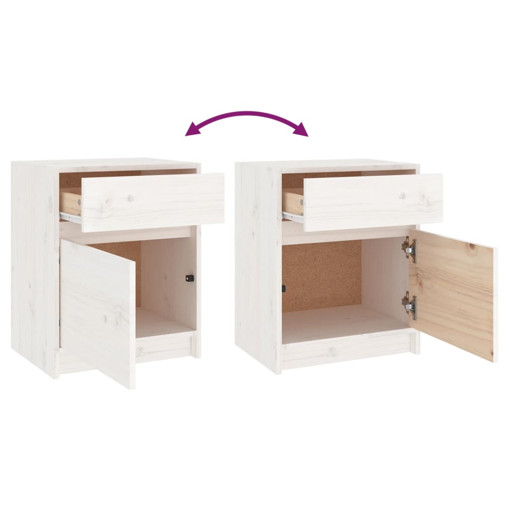 Nachtschrank 40x31x50 cm Massivholz Kiefer