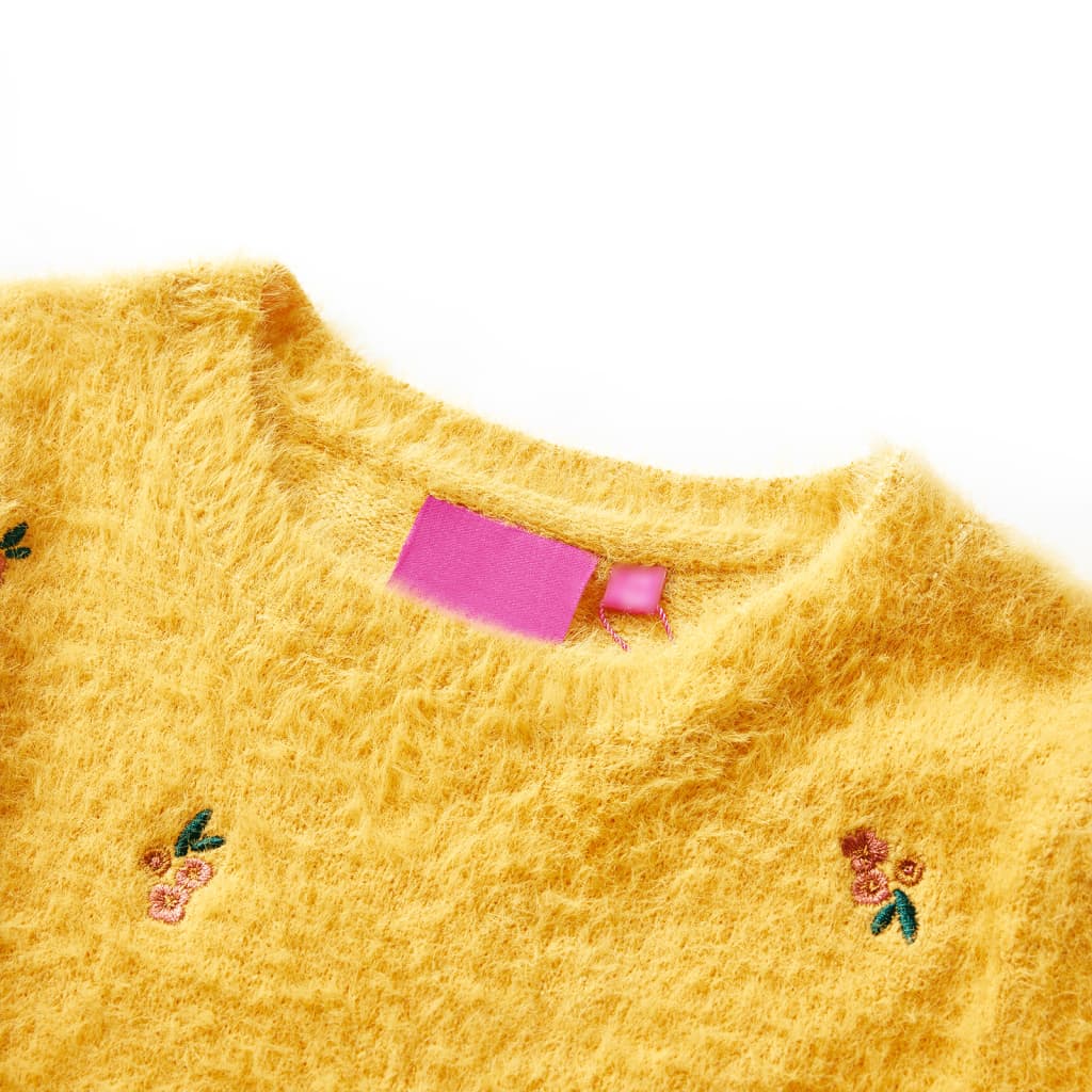 Kinderpullover Gestrickt Dunkelorange 92