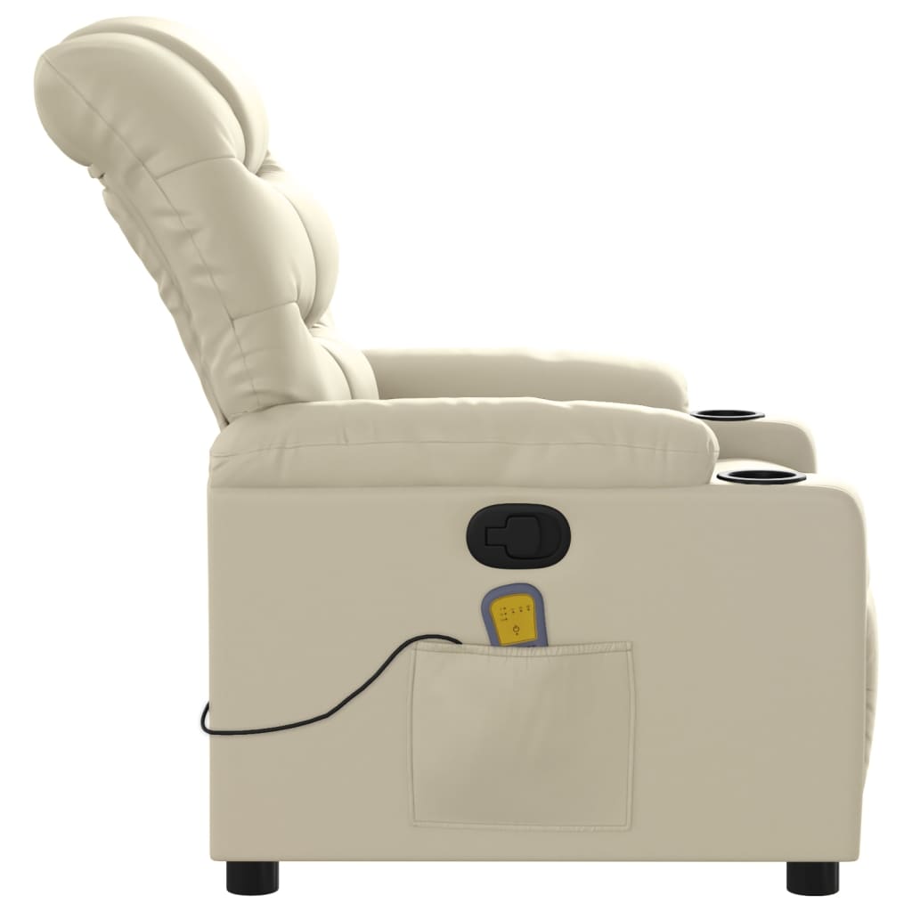 Massage-Relaxsessel, Kunstleder, Schwarz