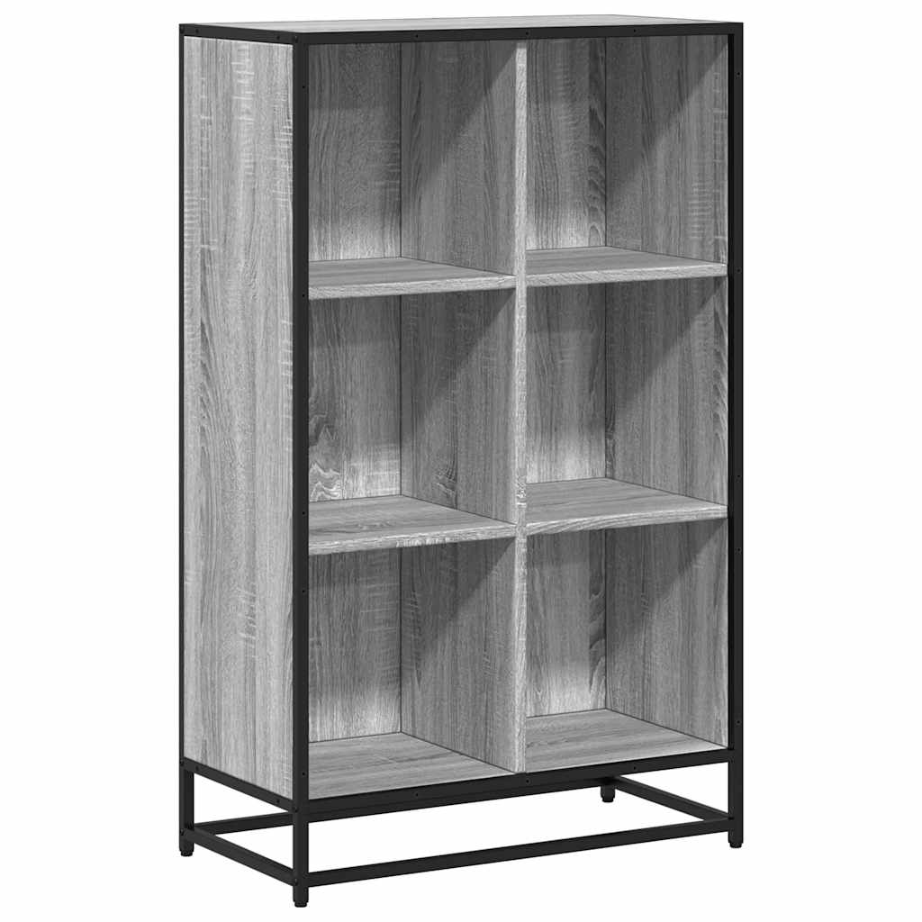 Bücherregal Schwarz 97,5x33x107,5 cm Holzwerkstoff und Metall