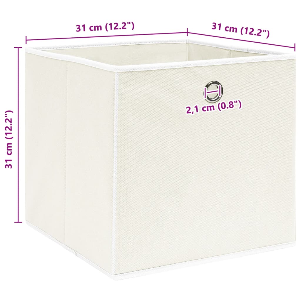 Aufbewahrungsboxen 4 Stk. Blau 32x32x32 cm Stoff