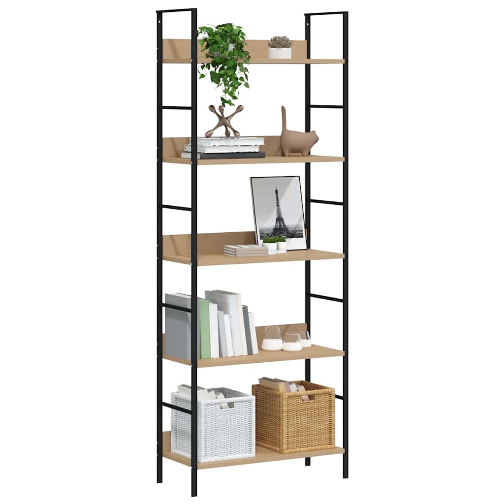 Bücherregal 3 Regalböden Schwarz 60×27,6×90,5 cm Holzwerkstoff