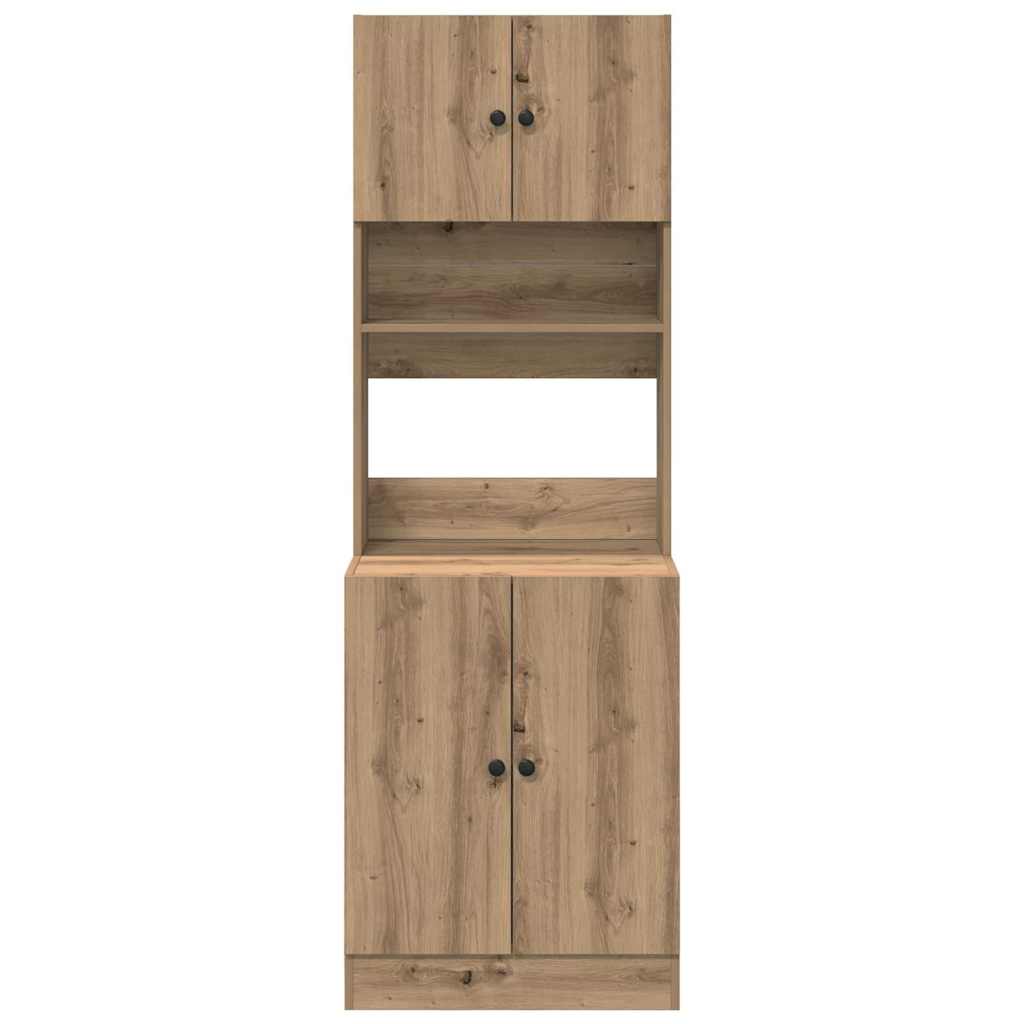 Küchenschrank Weiß 60x50x180 cm Holzwerkstoff