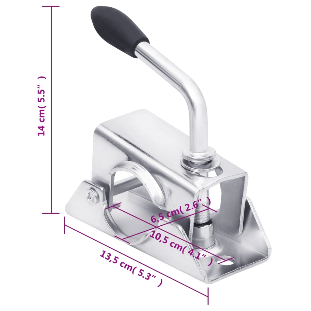 Stützrad 60 mm mit 2 Stützrohren und 2 Klemmen