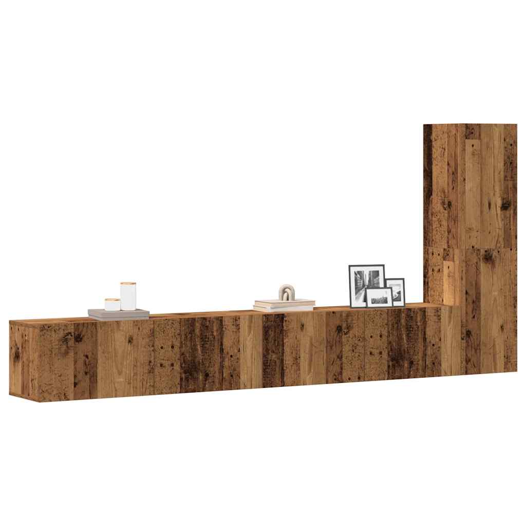4-tlg. TV-Schrank-Set Weiß Holzwerkstoff