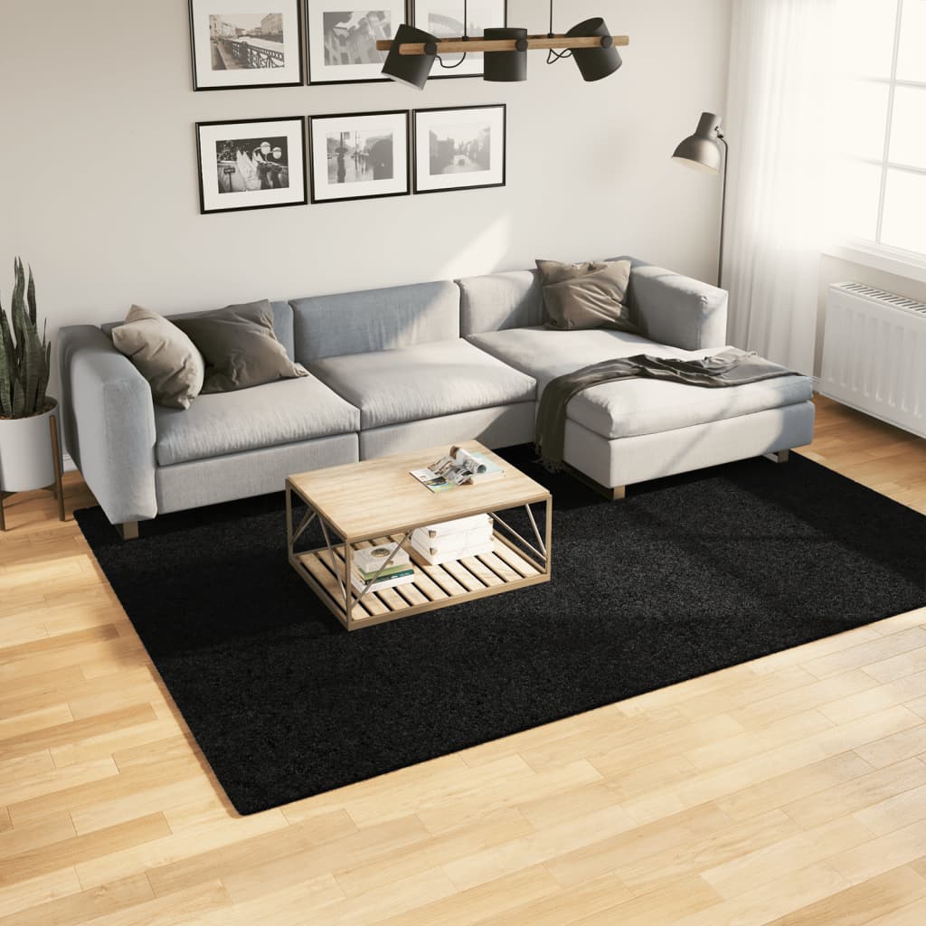 Teppich OVIEDO Kurzflor Anthrazit 120x120 cm