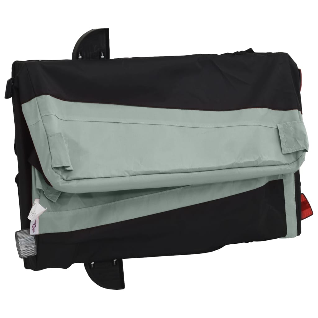 Fahrradanhänger Schwarz und Rot 30 kg Eisen