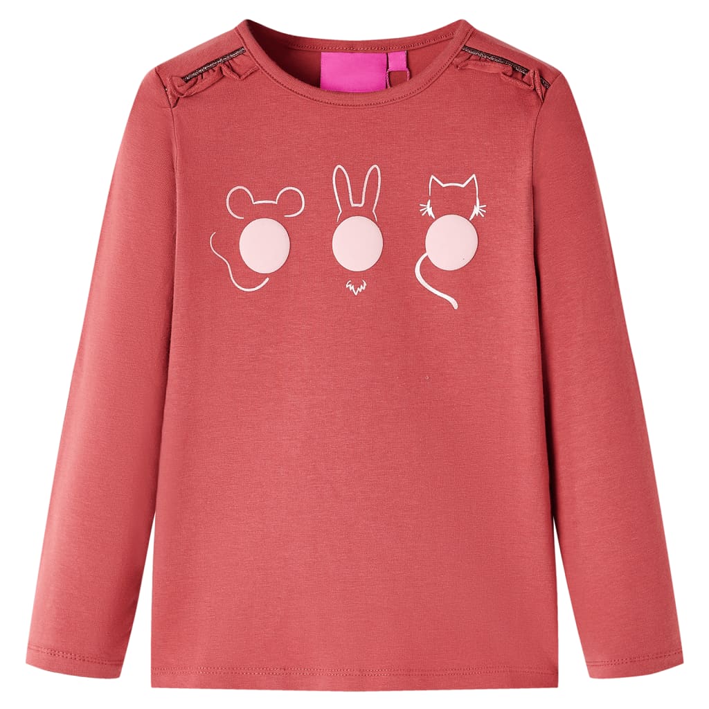 Kinder-Langarmshirt Marineblau 116