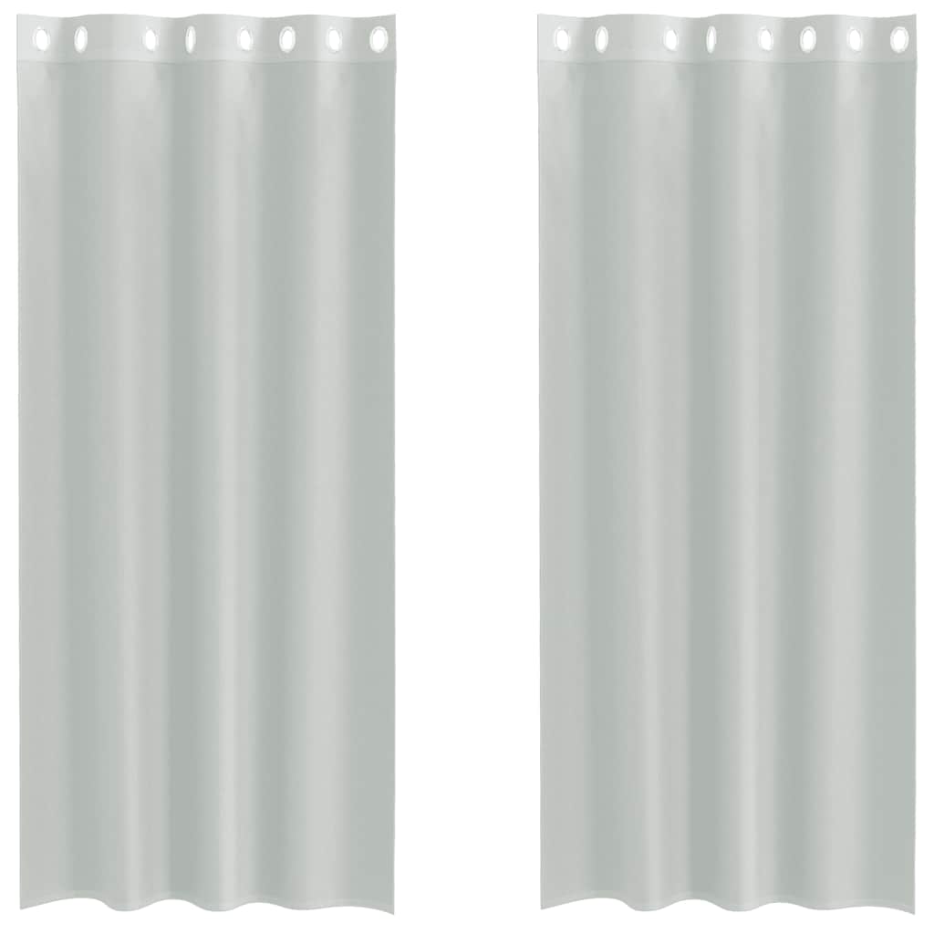 Voile Vorhänge mit Ösen 2 Stk. Apfelgrün 140x140 cm