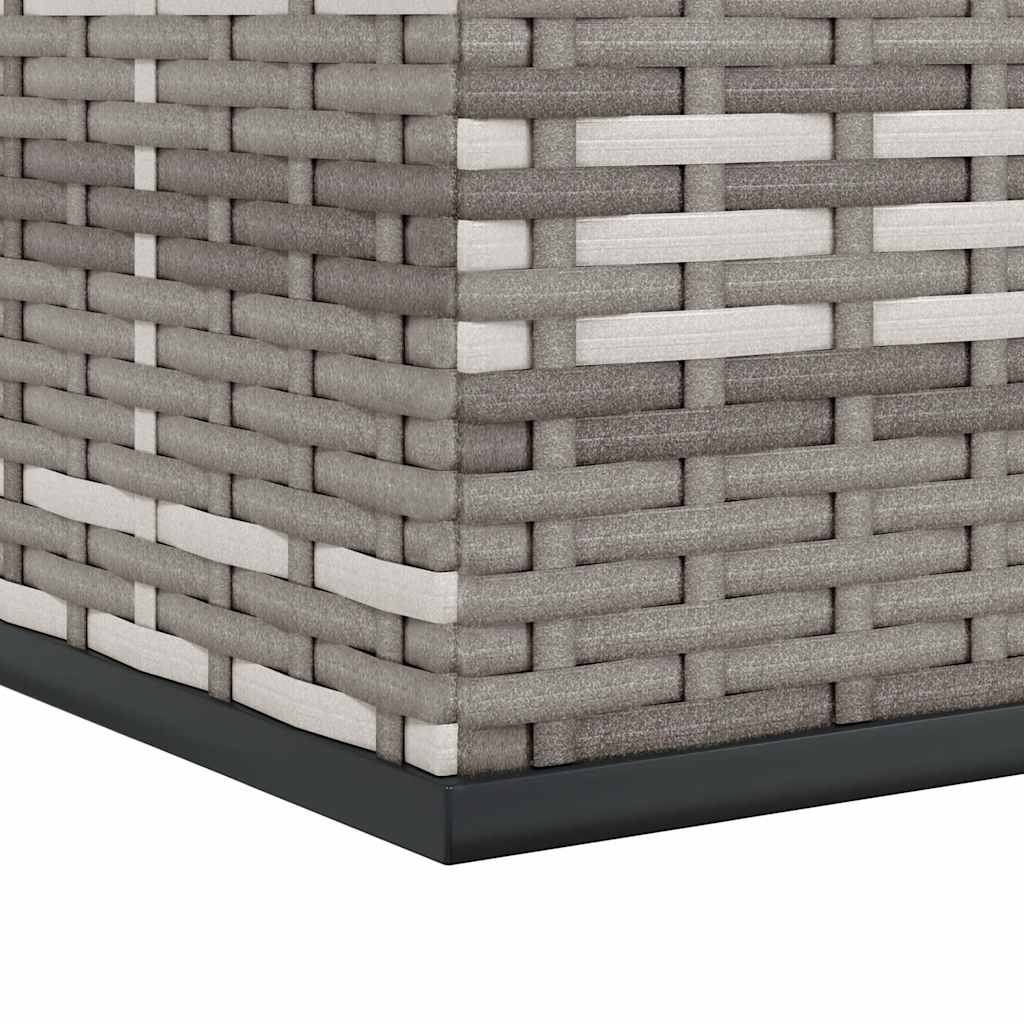 Garten-Kissenbox PE Rattan 100x49x103,5 cm Schwarz