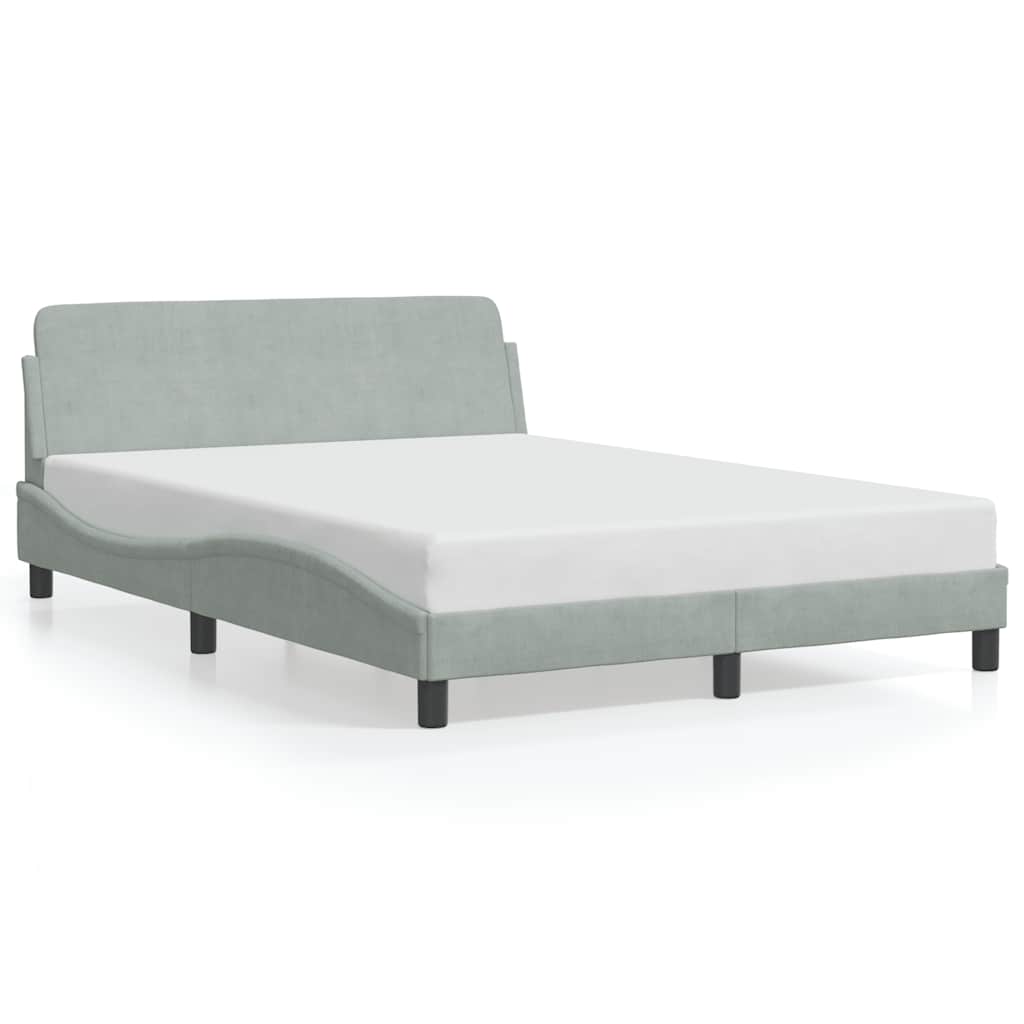 Bettgestell "Dover" Hellgrau 80x200 cm Samt