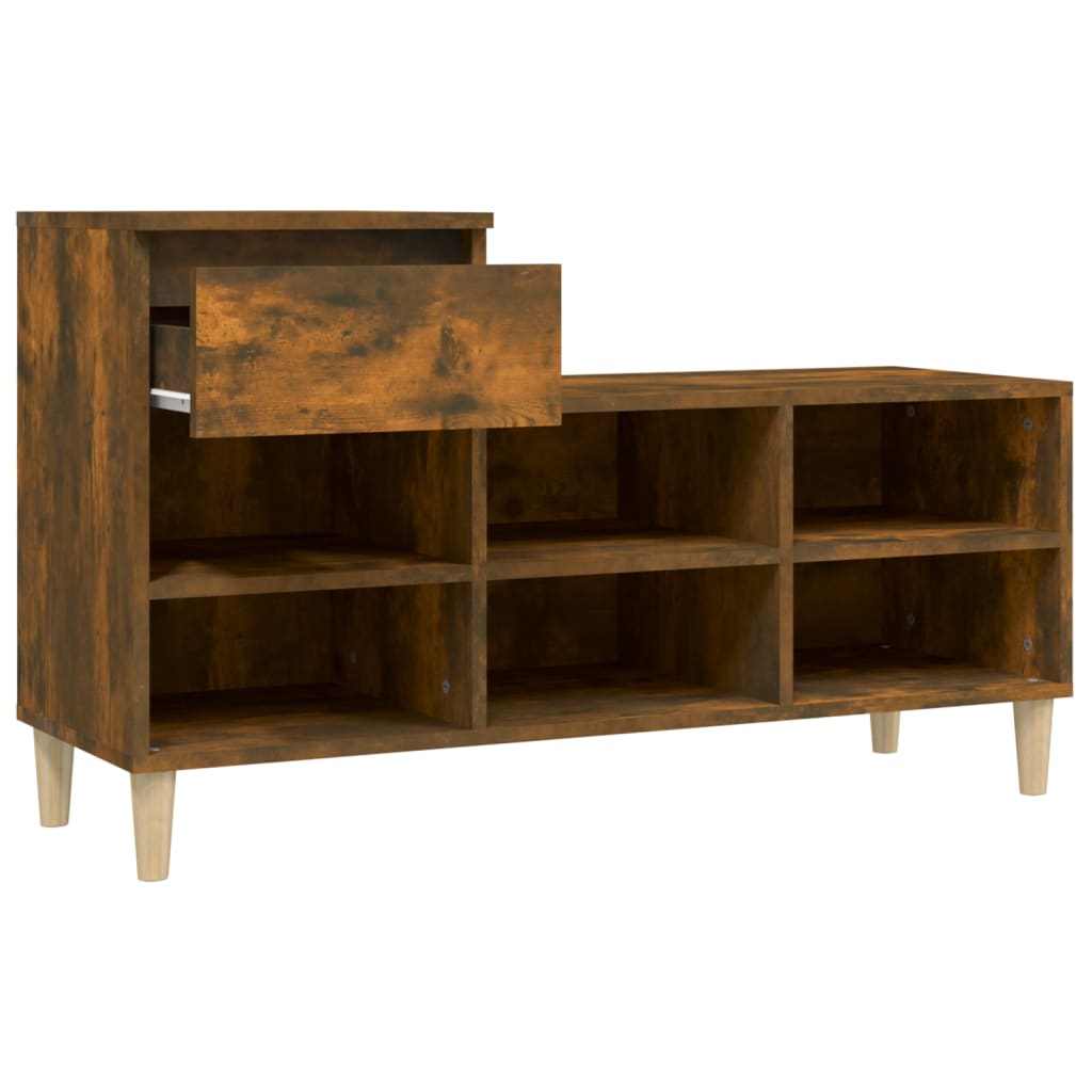 Schuhregal Weiß 102x36x60 cm Holzwerkstoff