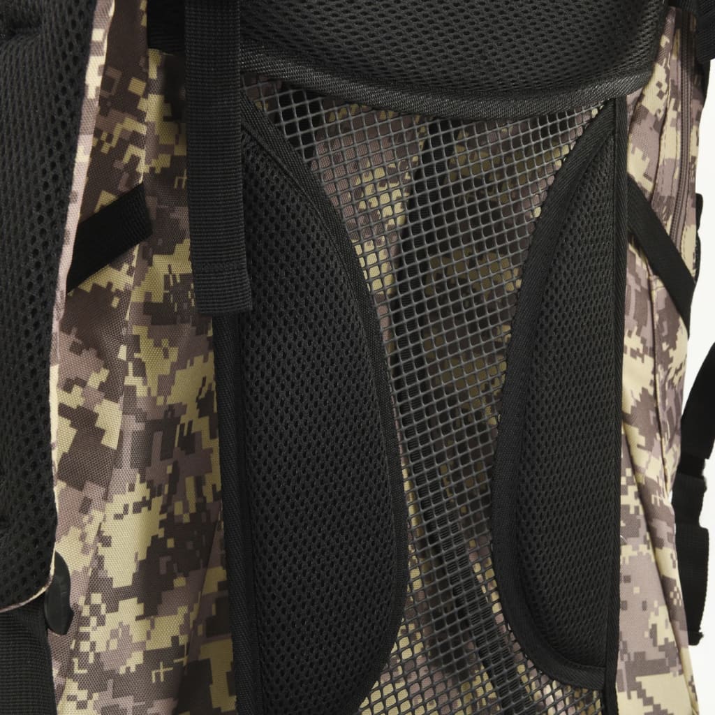 Wanderrucksack Schwarz 60 L Oxford-Gewebe