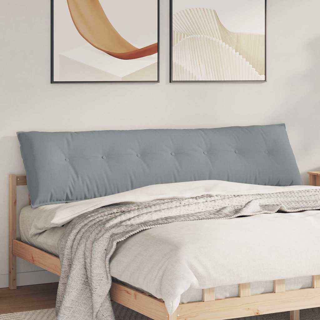 Rückenkissen Hellgrau 50 x 19 x 45 cm Stoff