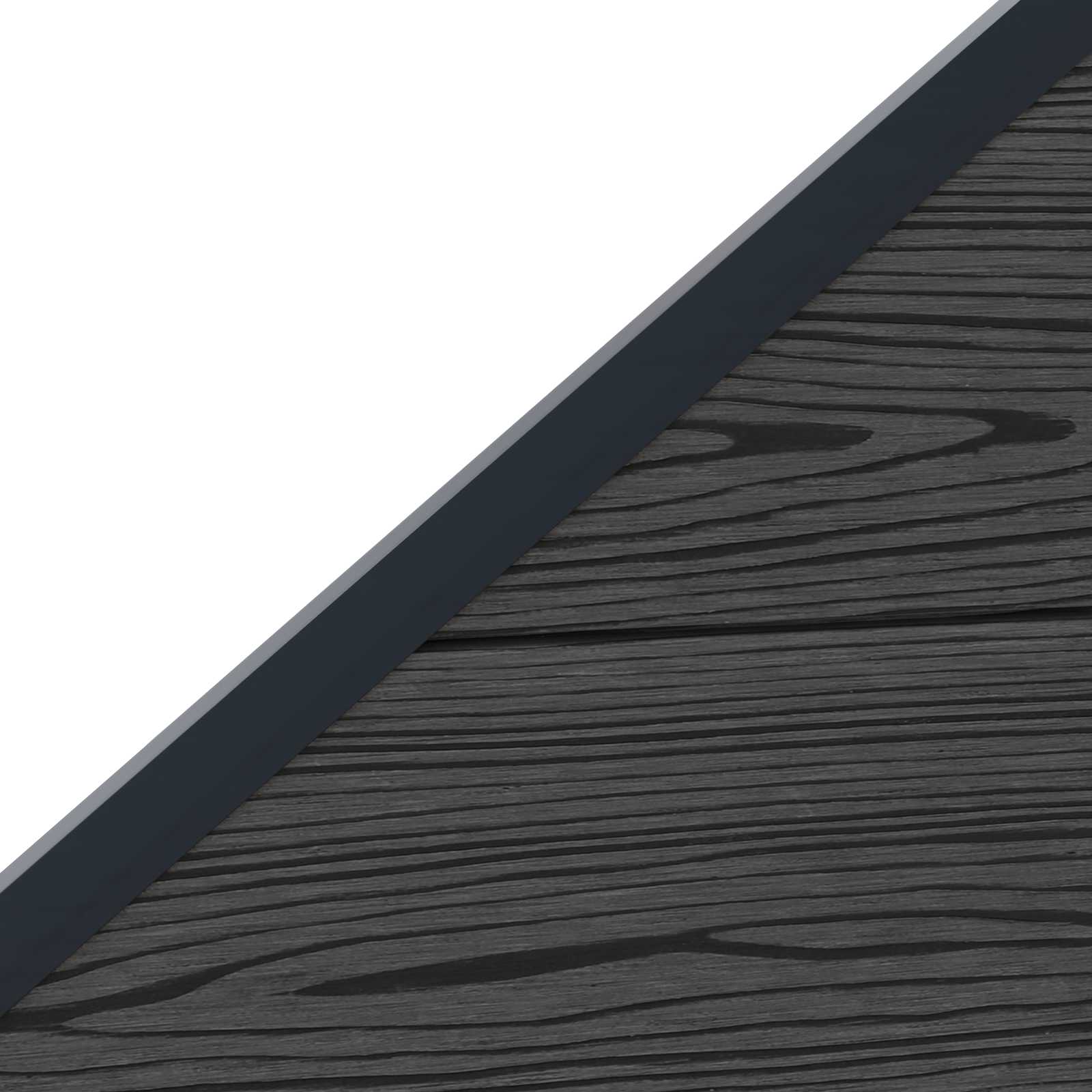 Zaunelement WPC 180x186 cm Schwarz