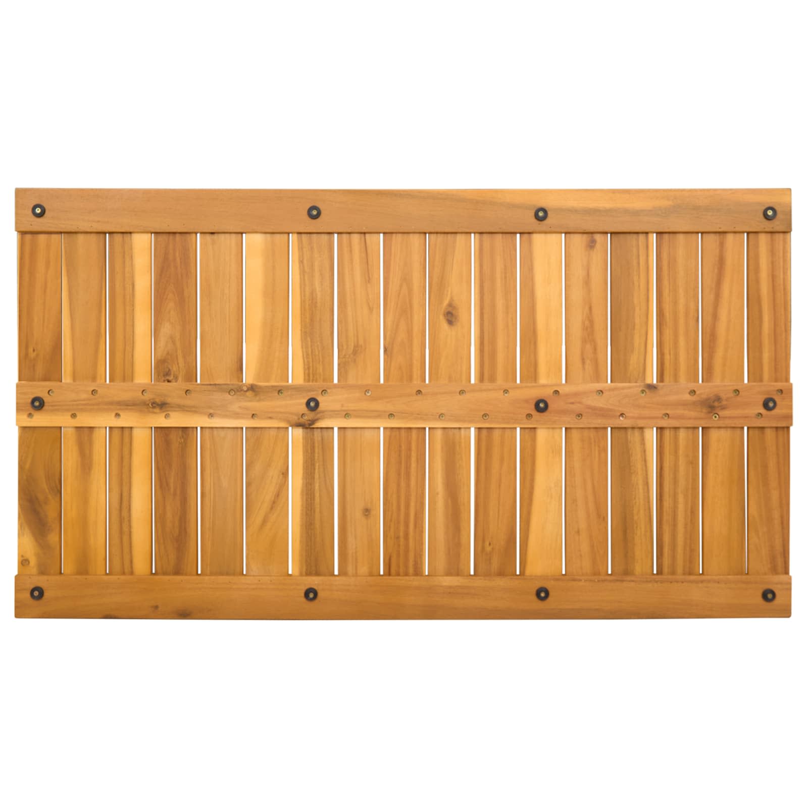 Badematte Uni Braun 60 x 40 cm Massives Akazienholz