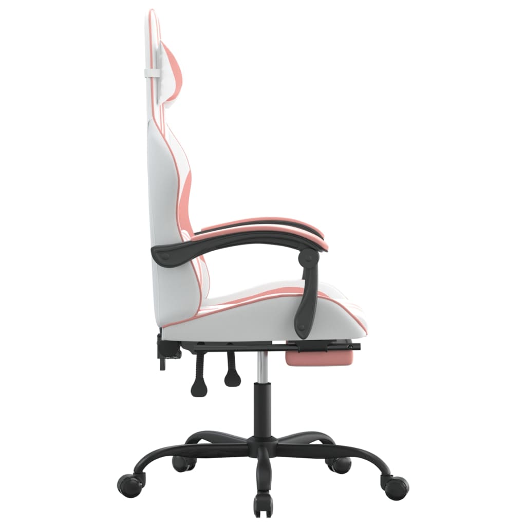 Gaming-Stuhl Drehbar Schwarz und Blau Kunstleder
