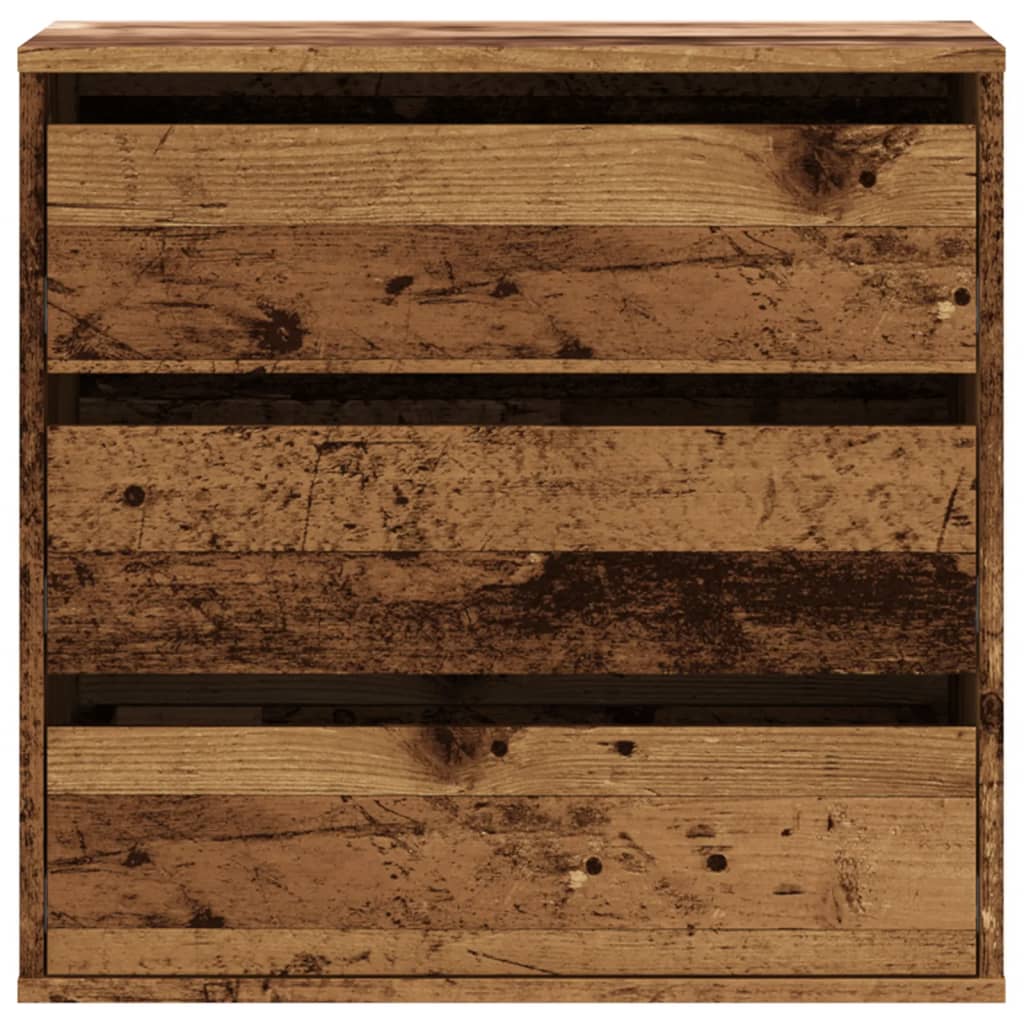 Schubladenschrank Schwarz Eichen-Optik 41 x 40 x 58 cm