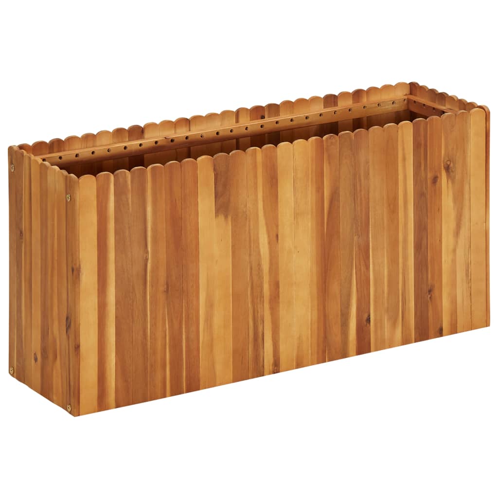 Garten-Hochbeet 50 x 30 x 25 cm Massivholz Akazie