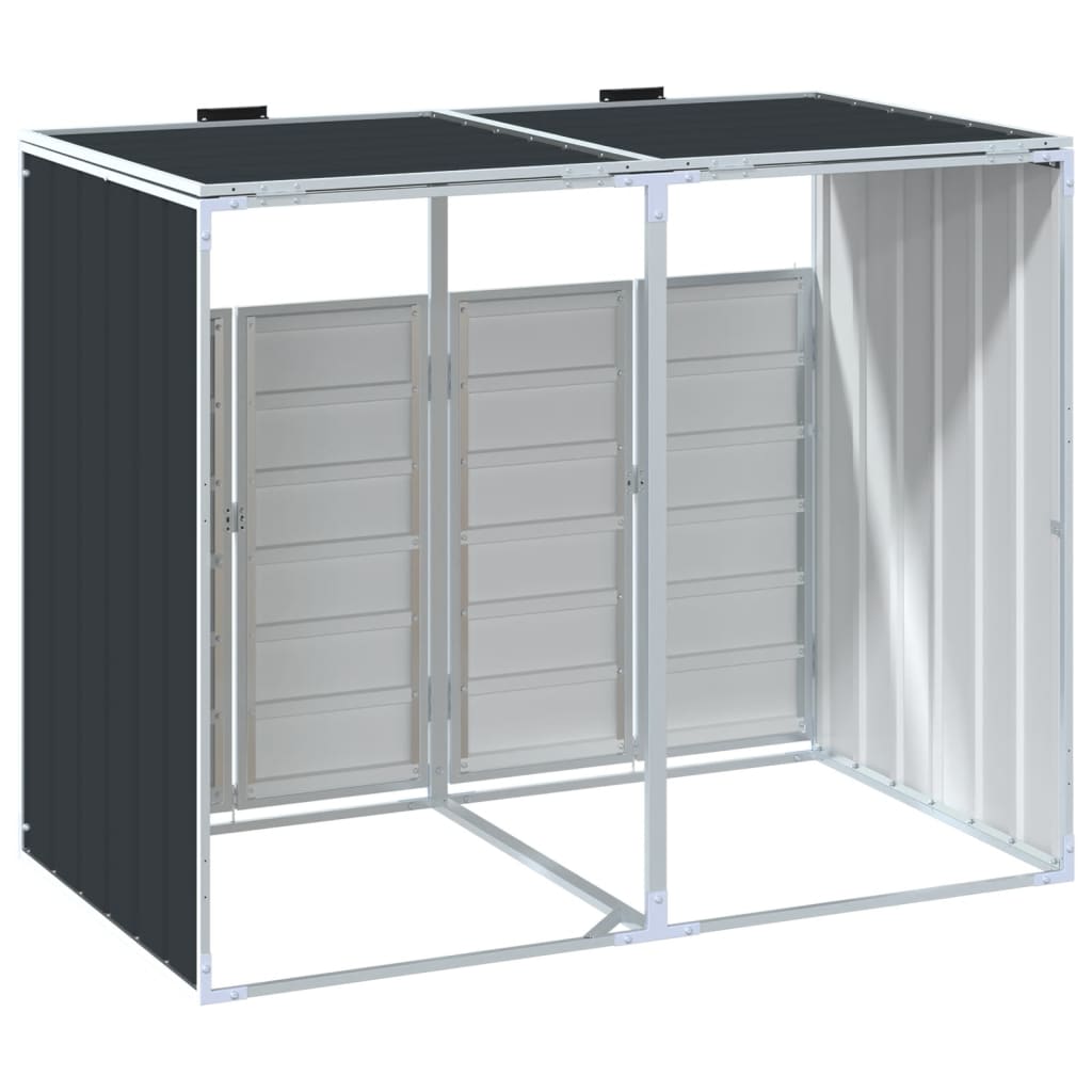 Mülltonnenbox für 1 Tonne Grün 72x81x115 cm Stahl