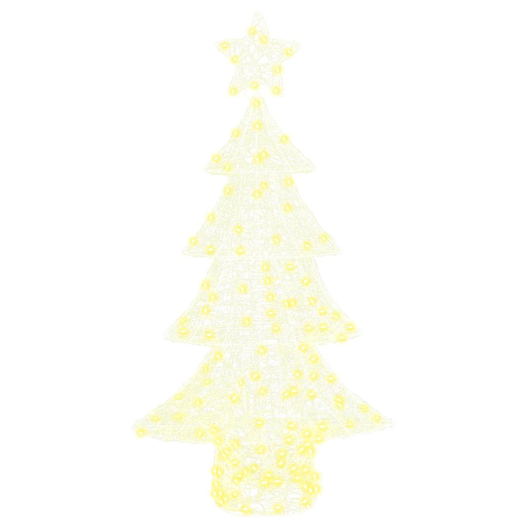 Weihnachtsbaum mit 100 LEDs Warmweiß 120 cm Acryl