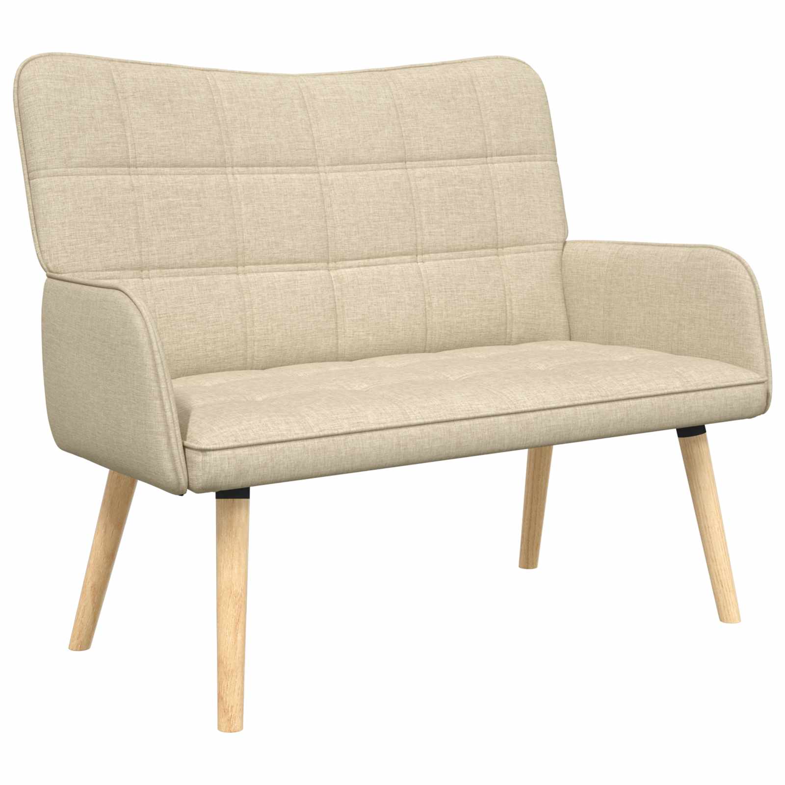 2-Sitzer Sofa Hellgrau 115 x 61 x 87 cm Stoff