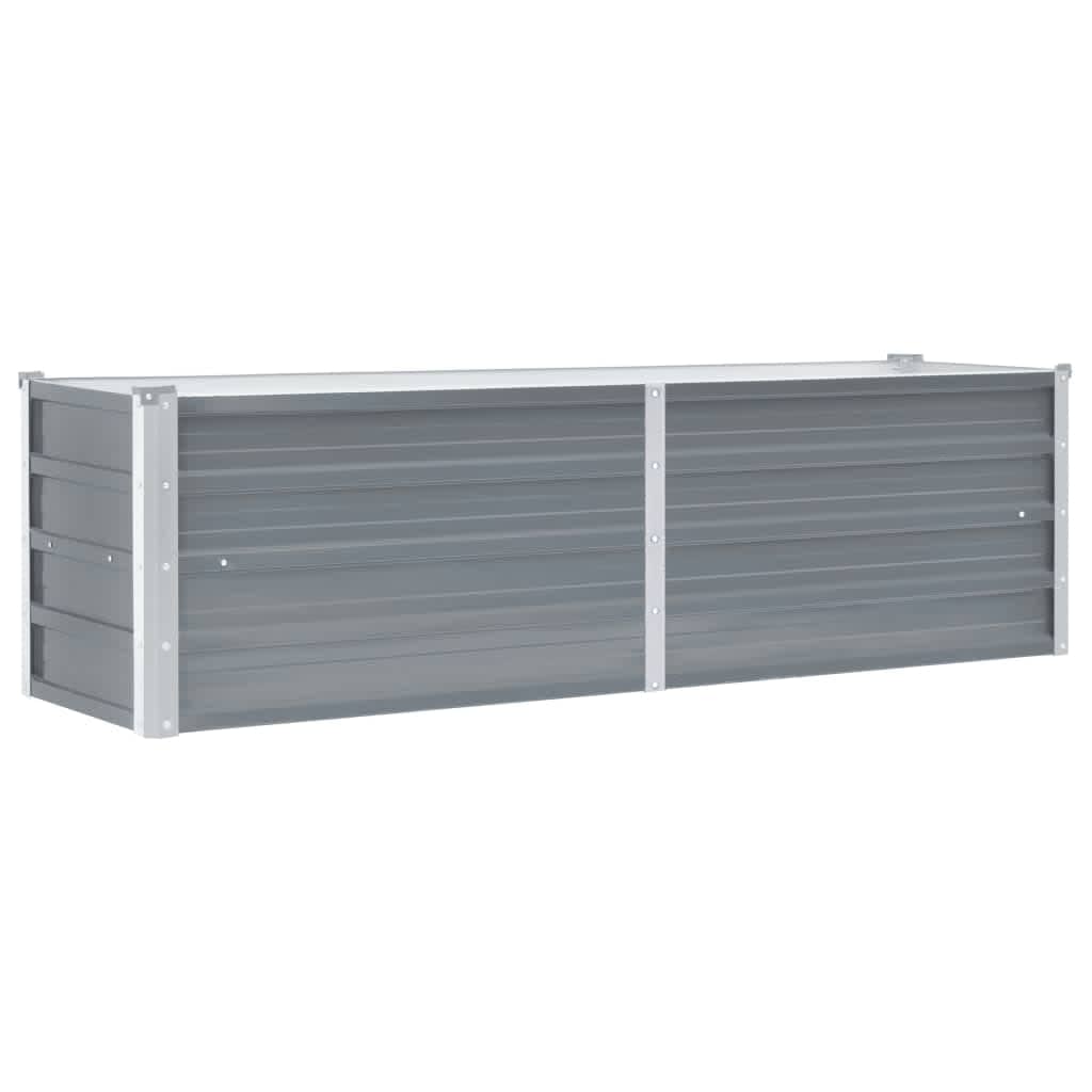 Hochbeet 160 x 80 x 77 cm Verzinkter Stahl Grau