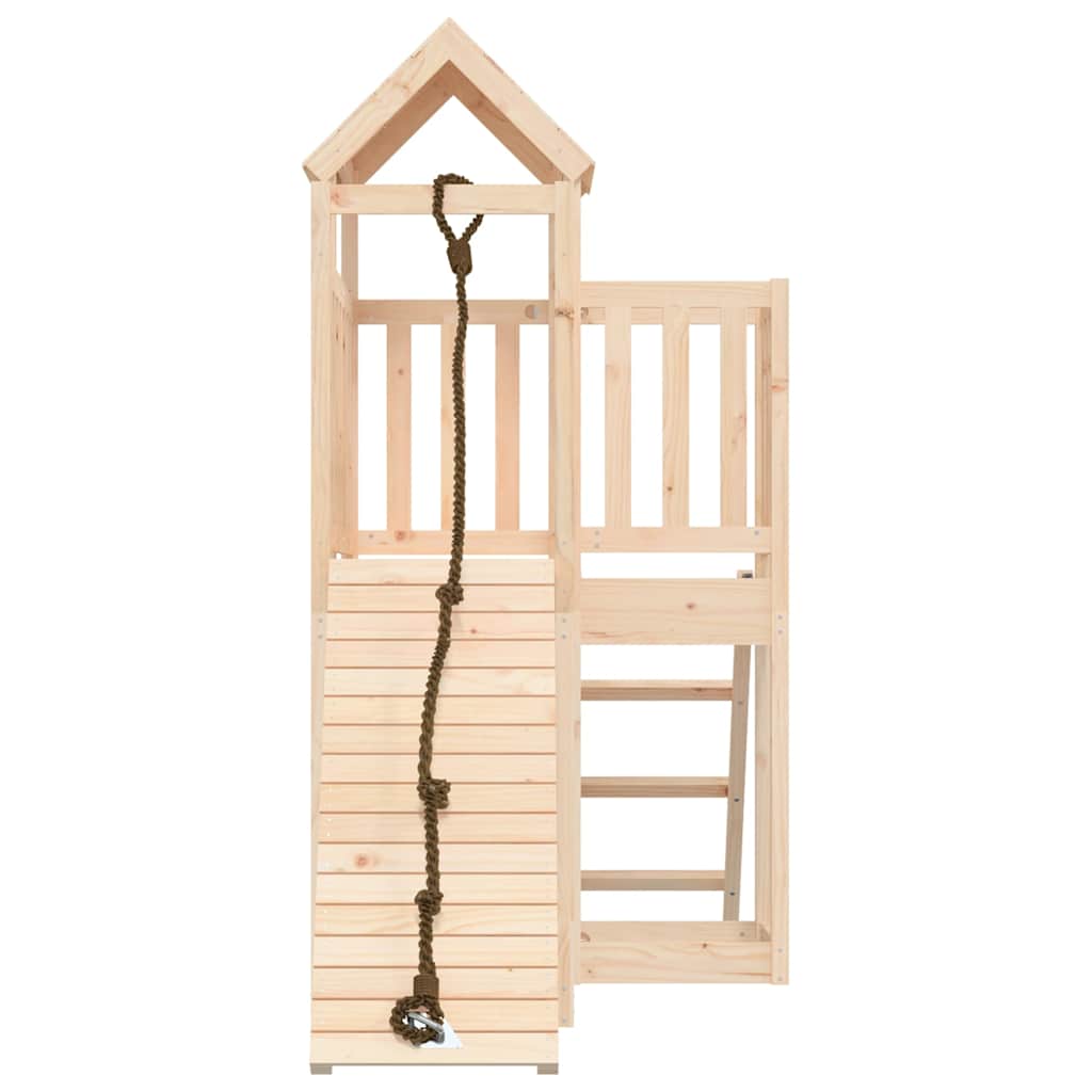 Spielturm mit Kletterwand Imprägniertes Kiefernholz