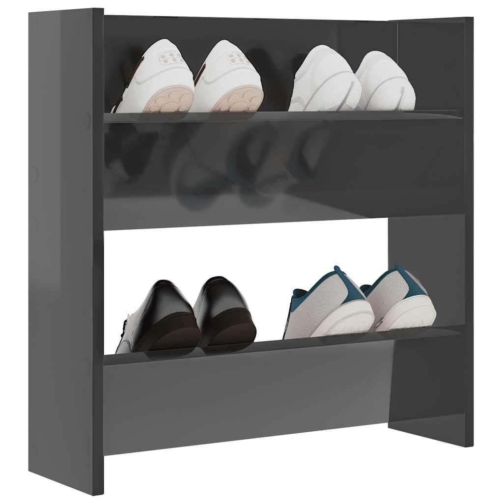 Wand-Schuhschränke 4 Stk. Weiß 60x18x60 cm Holzwerkstoff