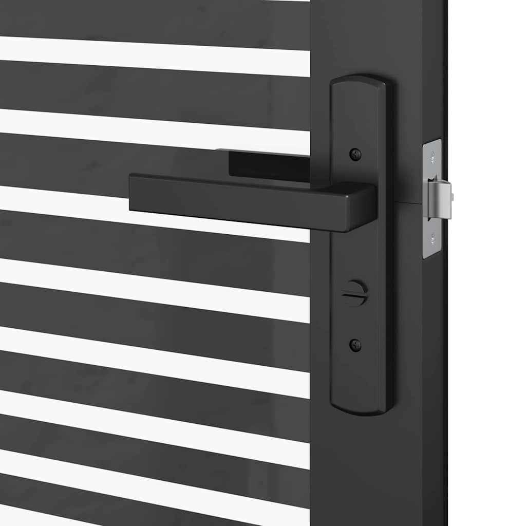 Innentür ESG Glas und Aluminium 76x201,5 cm Schwarz