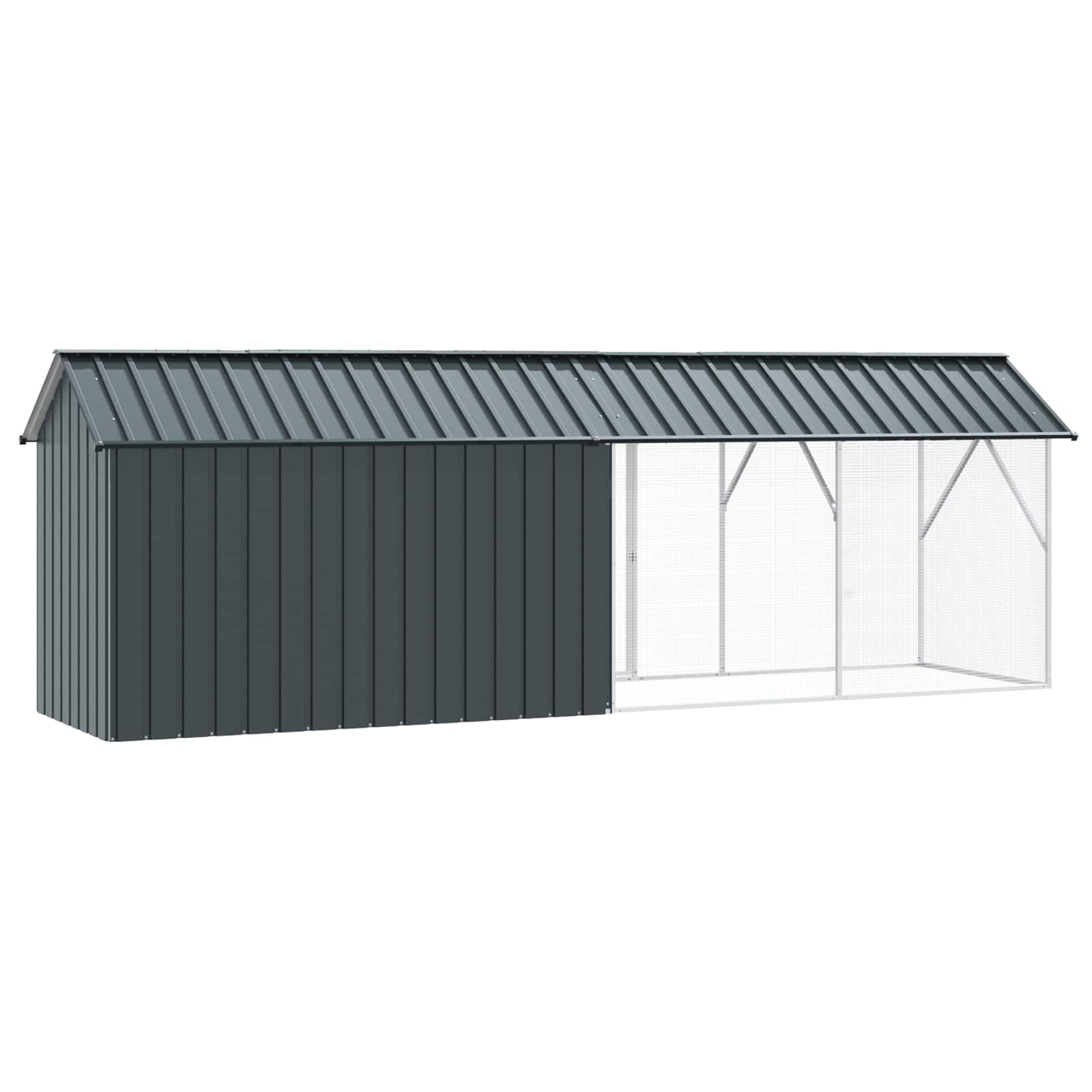 Vogelkäfig Anthrazit 422 x 103 x 142 cm Verzinkter Stahl