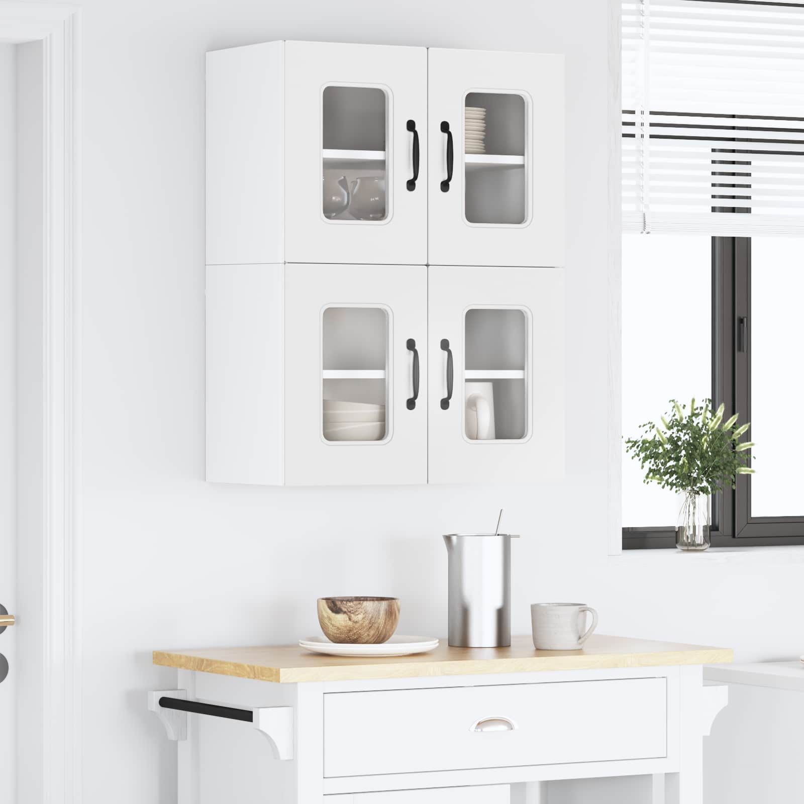 Herdumbauschränke 2 Stk. Kalmar Weiß Holzwerkstoff